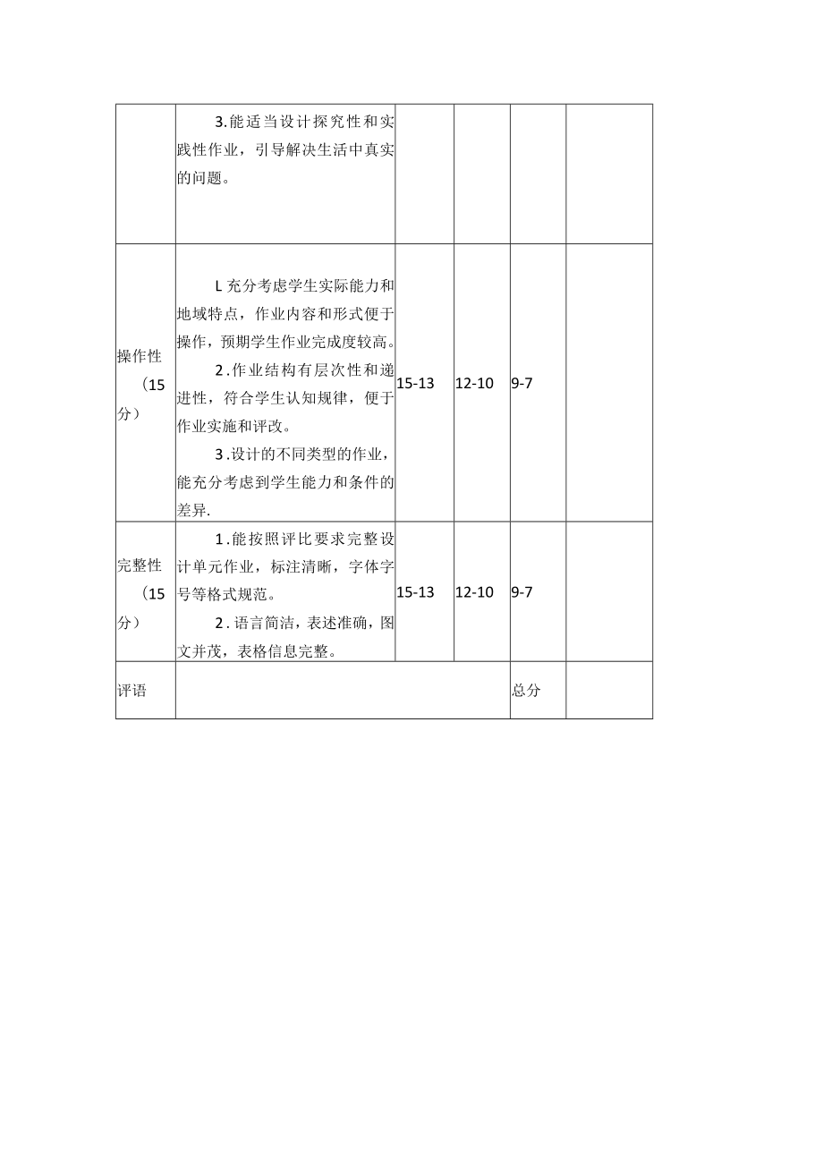 小学科学大单元作业设计评价量表.docx_第2页