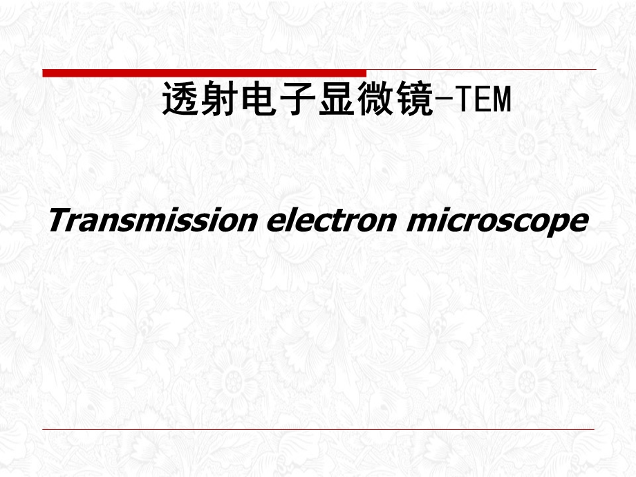 透射电子显微镜TEM课件.ppt_第1页