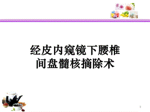 经皮内窥镜下腰椎间盘髓核摘除术课件.ppt