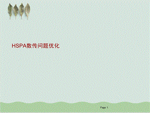 某公司HSPA数传问题优化课件.ppt