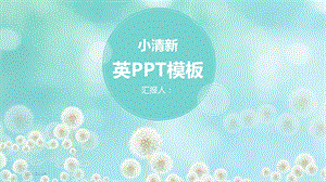 蓝色唯美小清新蒲公英PPT精美模板课件.pptx