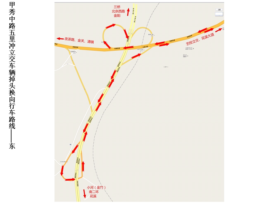 甲秀中路五里冲立交行车路线东进口课件.ppt_第2页