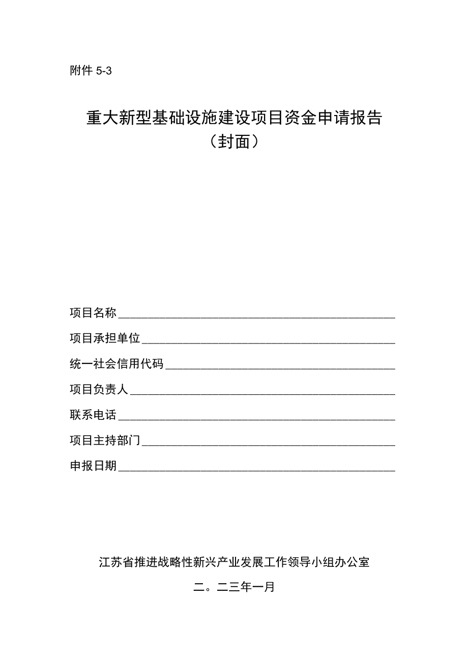 重大新型基础设施建设项目资金申请报告编制要点.docx_第1页