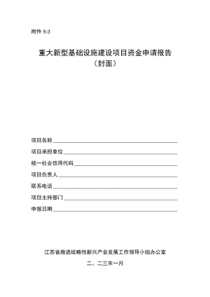 重大新型基础设施建设项目资金申请报告编制要点.docx