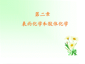 第二章(表面化学和胶体化学).ppt