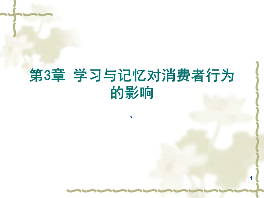 消费者行为学--学习与记忆课件.ppt_第1页