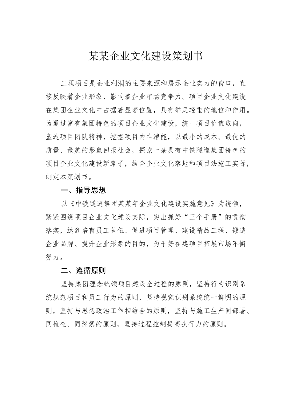 某某企业文化建设策划书.docx_第1页