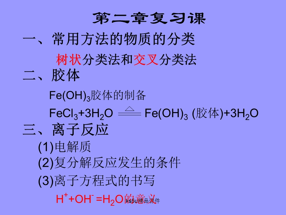 必修1：第二章化学物质及其变化归纳与整理(新人教版)课件.ppt_第1页