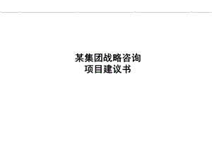 某集团战略咨询项目建议书课件.ppt