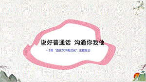 语言文字主题班会-ppt课件.ppt