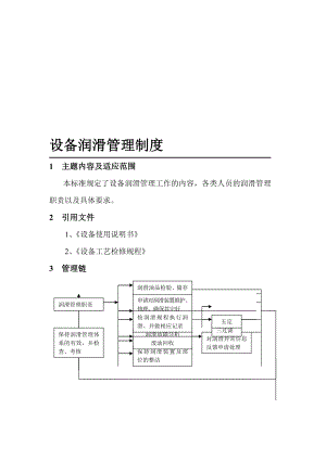 精华资料设备润滑管理标准流程.doc