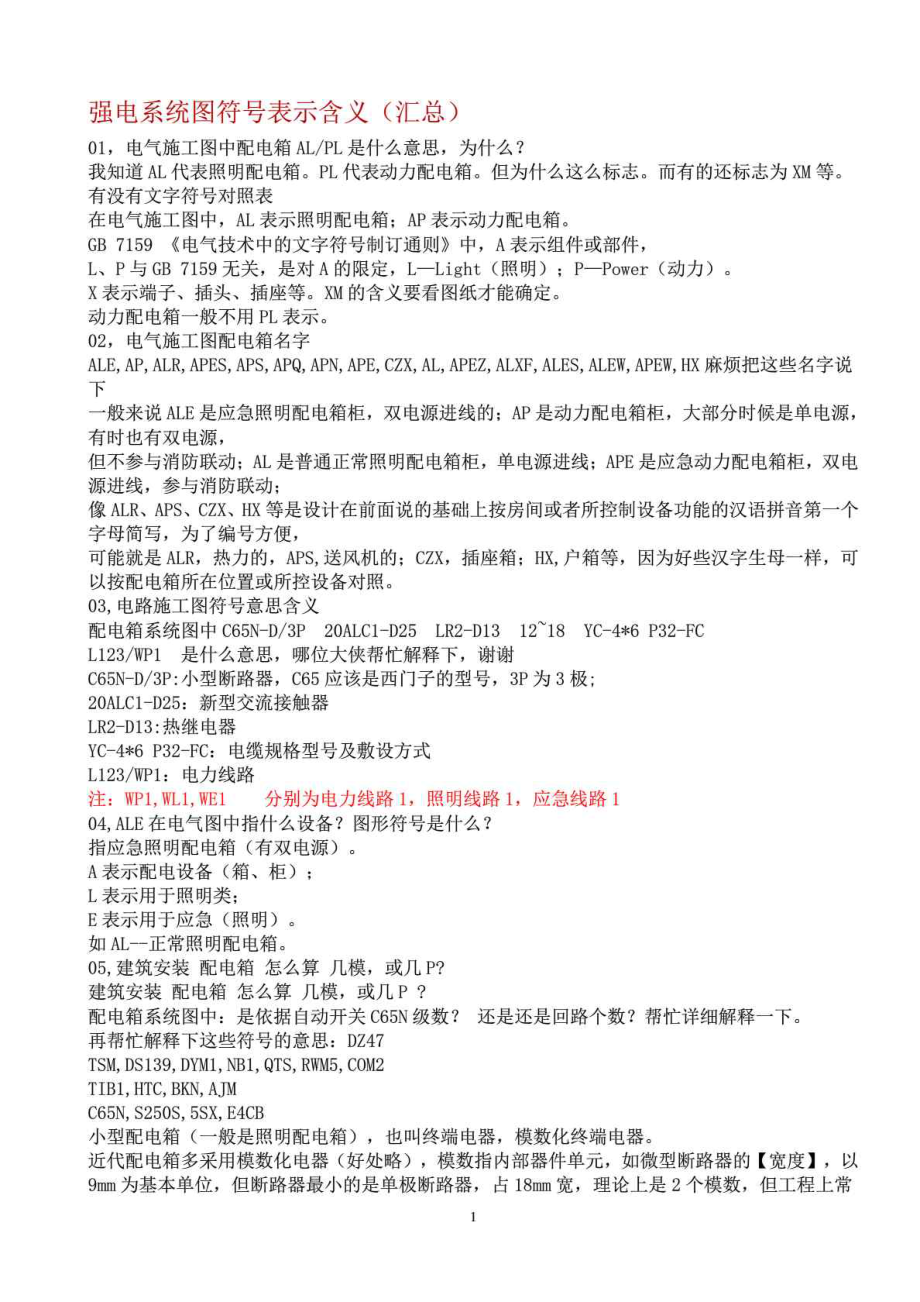 电气图形符号大全、强电系统图符号表示含义(汇总).doc_第1页