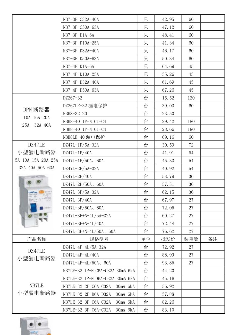 正泰电器最新价格本.doc_第3页