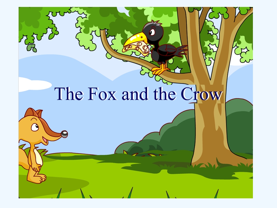 双语幼儿园大班英语寓言故事TheFoxandtheCrow最新公开课课件.ppt_第1页