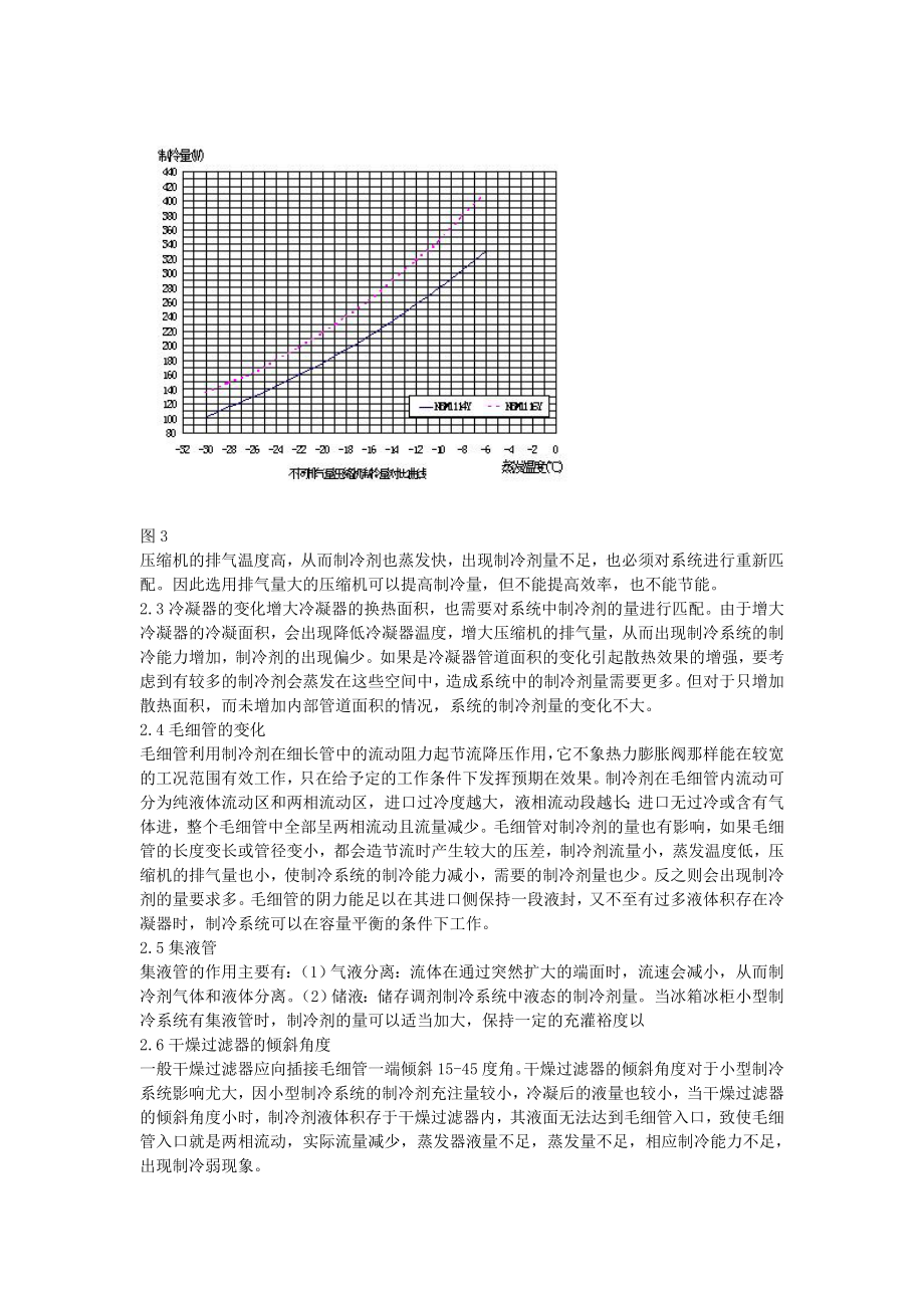 冰箱制冷剂的量对冰箱性能的影响.doc_第3页