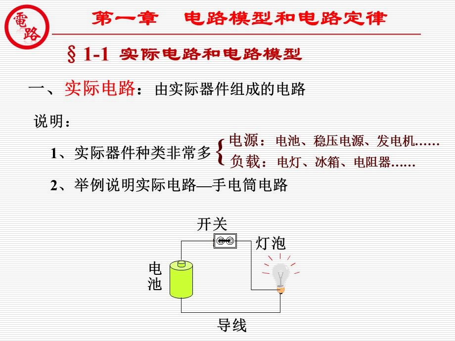 实际电路电路模型电路中的变量电路中的元件课件.ppt_第2页