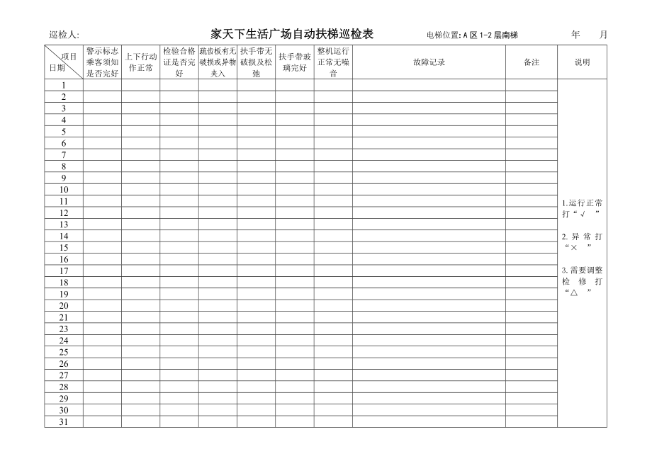 扶梯巡检表.doc_第2页