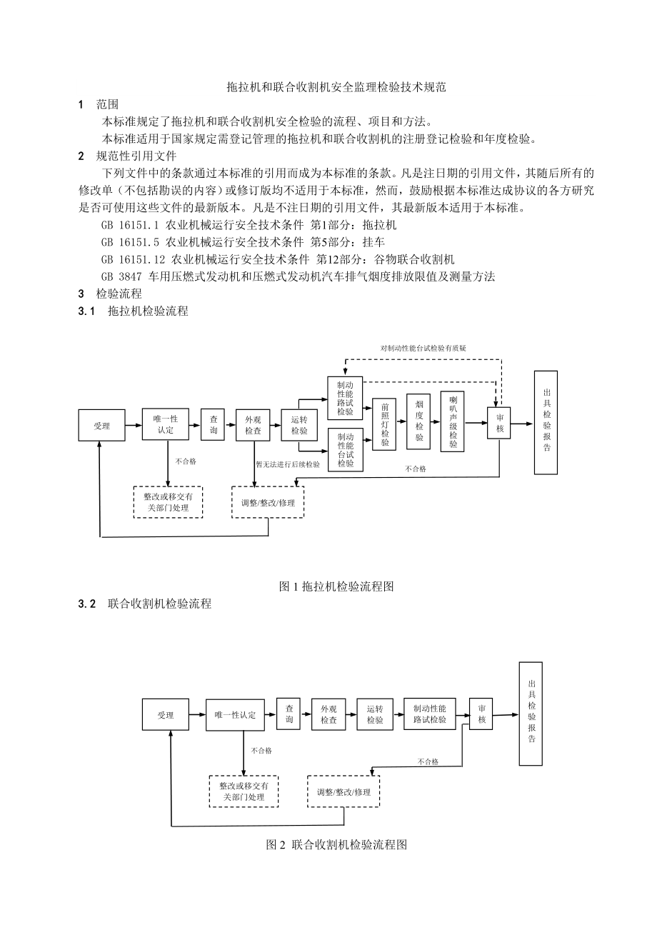 拖拉机和联合收割机安全监理检验技术规范DOC.doc_第3页