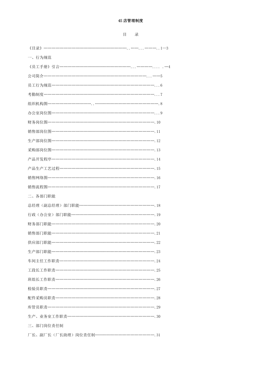 某汽车4S店全套管理制度1.doc_第1页