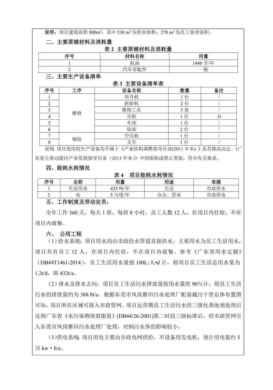 环境影响评价报告公示：东莞市龙威汽车维修有限公司3420.doc环评报告.doc_第2页