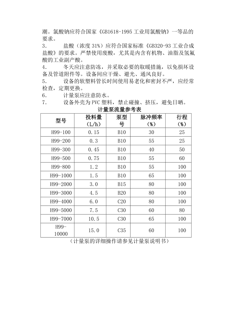 华特99高效复合二氧化氯发生器操作维护手册.doc_第3页