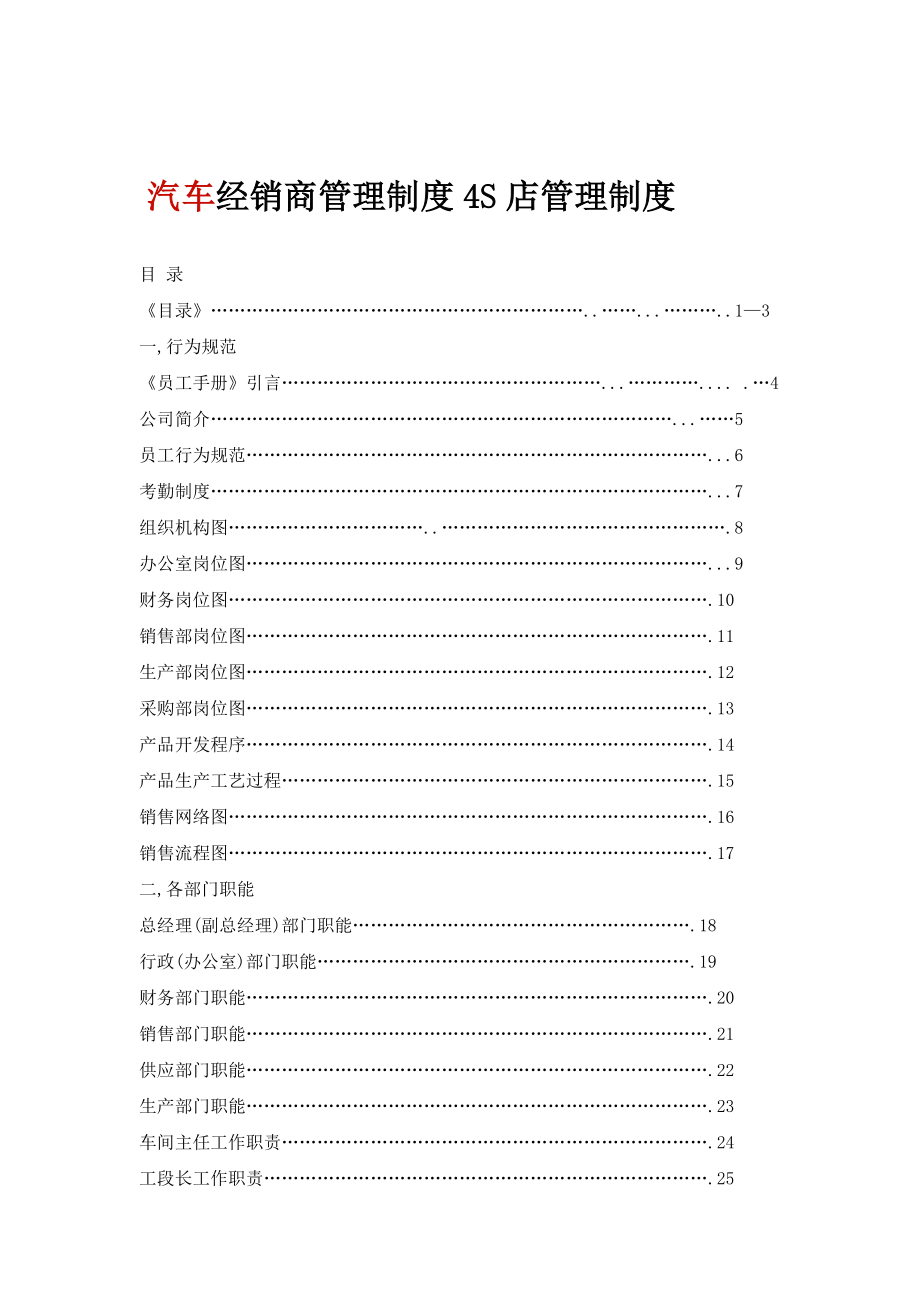 汽车经销商4S店管理制度.doc_第1页