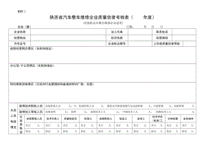 陕西省汽车整车维修企业质量信誉考核表.doc