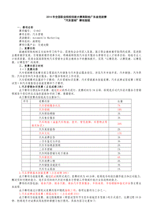 全国职业院校技能大赛高职组选拔赛汽车营销赛项规程.doc