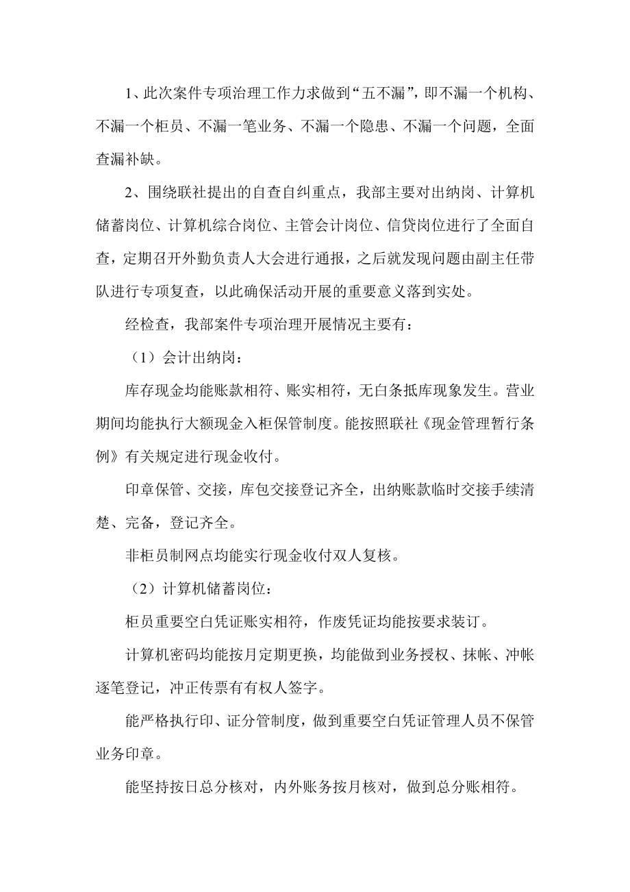 银行业案件专项治理自查自纠活动总结.doc_第2页