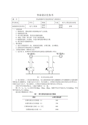 货运铁路牵引变电所的电气系统设计.doc