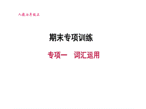 初中英语新目标版七年级上期末专项一词汇的运用课件.ppt