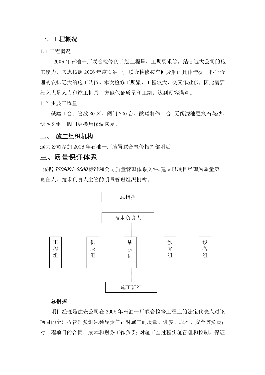 石油厂联合检修热电检修施工方案.doc_第1页