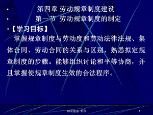 劳动规章制度管理课件.ppt