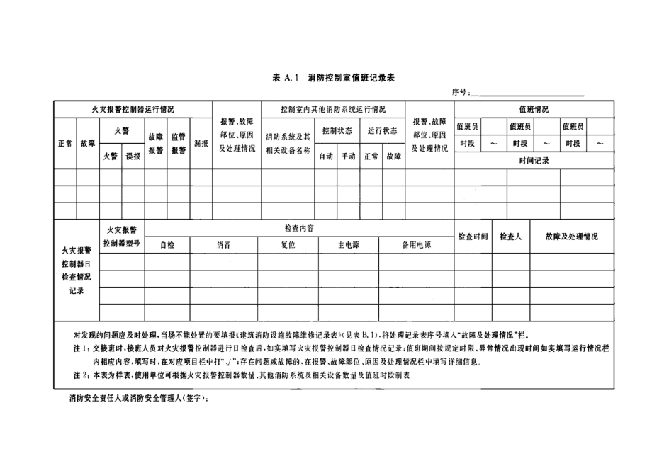 建筑消防设施维护保养记录表.doc_第1页