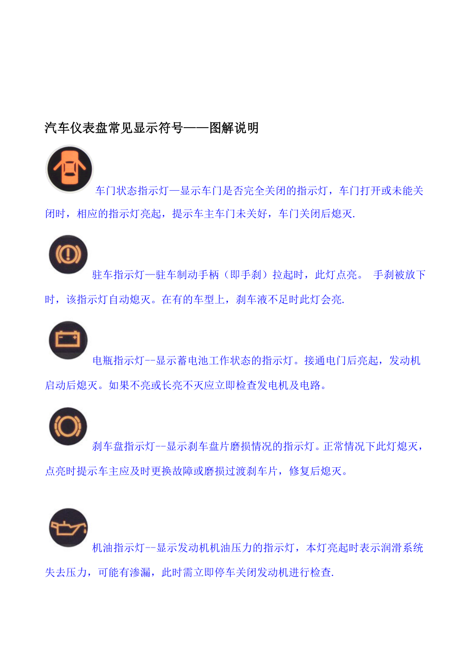 [宝典]汽车仪表盘罕见显示符号——图解说明.doc_第1页