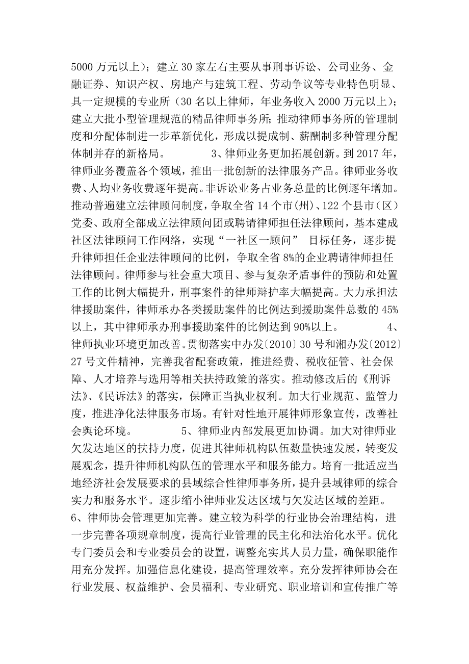 第八湖南省律师协会工作规划（至）.doc_第3页