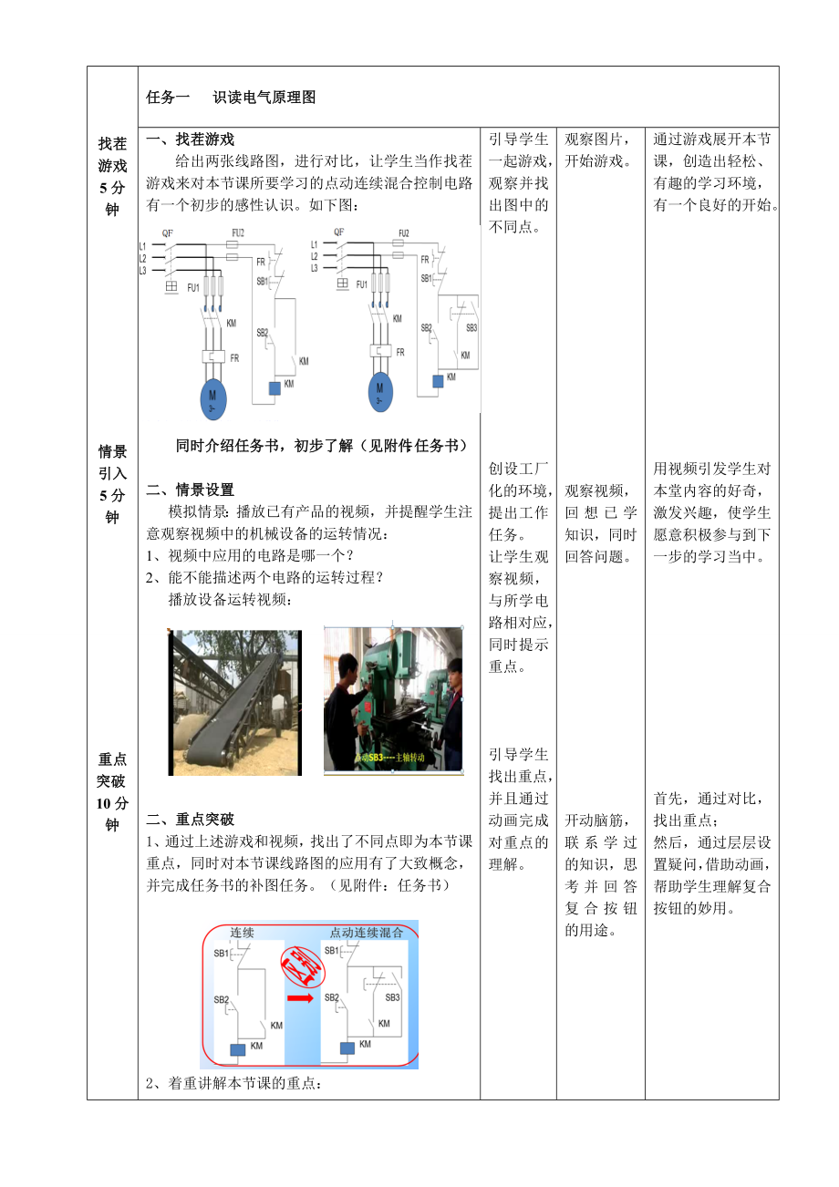 电动机点动连续混合控制电路教学设计方案.doc_第3页