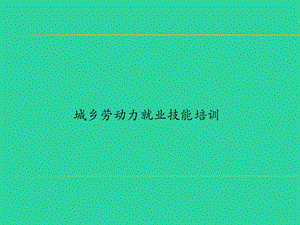 职业培训课件xzszk.ppt