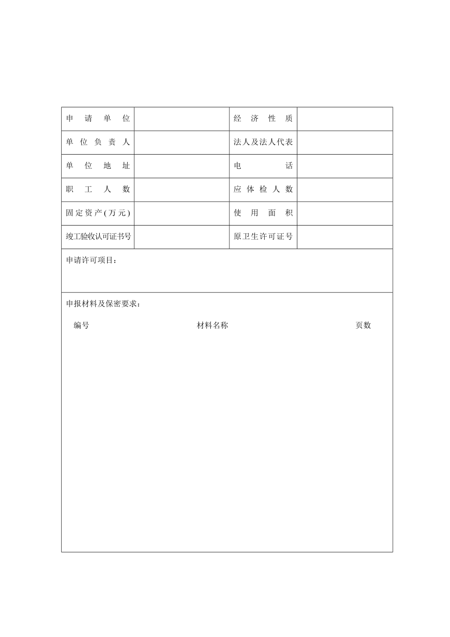 重庆市公共场所卫生许可证申请书.doc_第2页