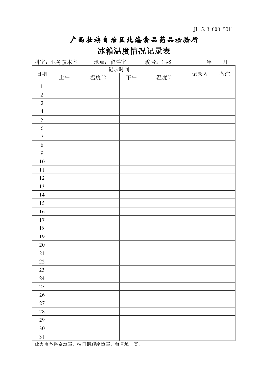 冰箱温度情况记录表.doc_第2页