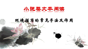 小说环境描写的常见手法及作用（课件）.ppt