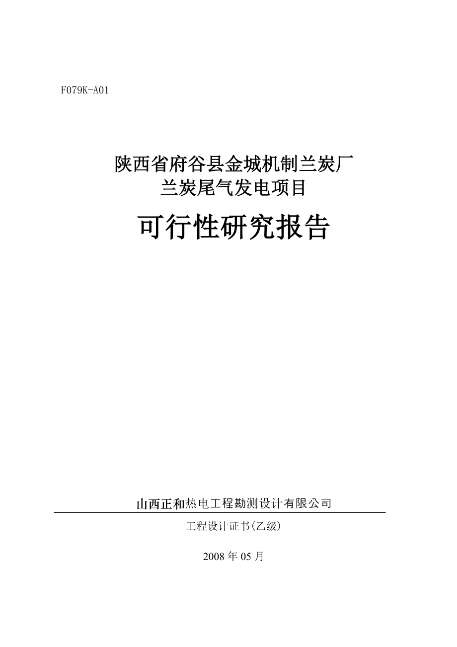 兰炭尾气发电可研方案.doc_第1页