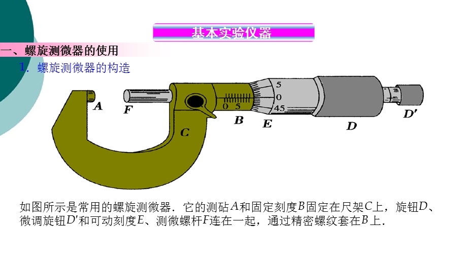 实验仪器螺旋测微器游标卡尺的使用及读数课件.ppt_第3页