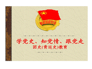 学团史知团情永远跟党走剖析课件.ppt