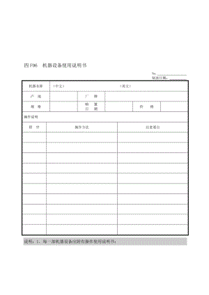 机器设备使用说明书.doc