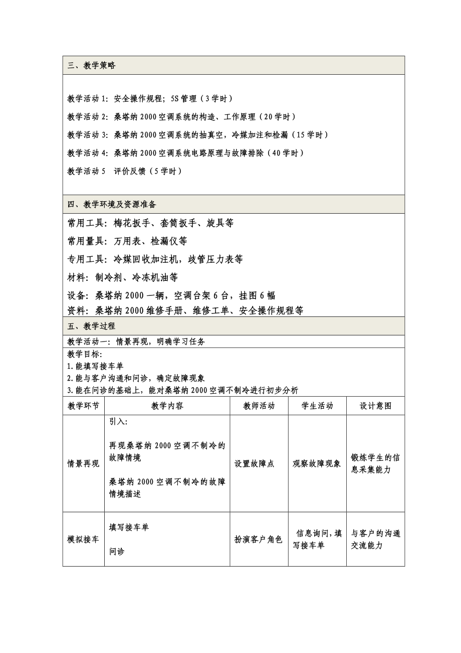 汽车空调不制冷一体化教案.doc_第2页