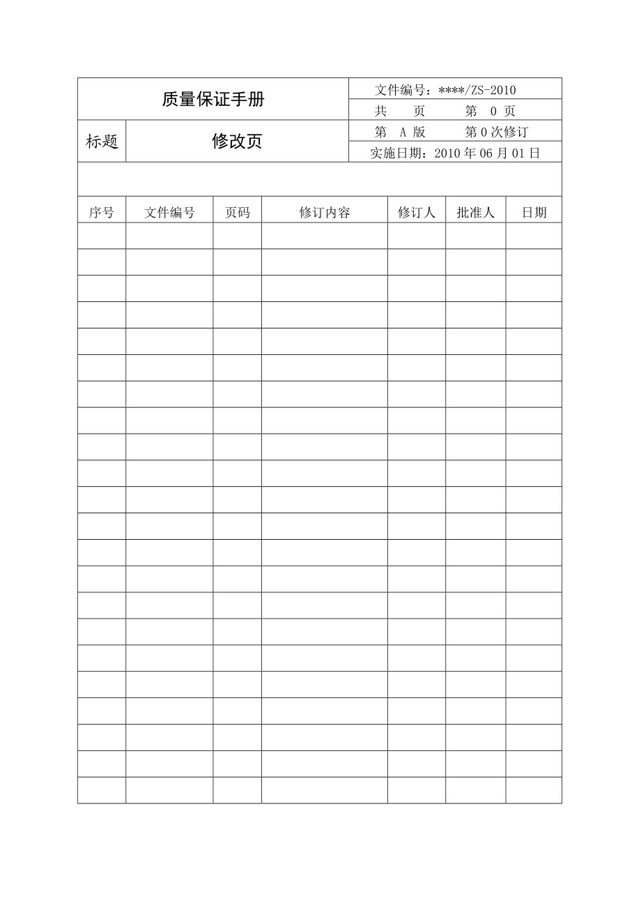 XX电梯有限公司质量保证手册（电梯安装维修保养）（DOC 75页）.doc_第2页