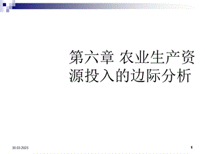 农业生产资源投入的边际分析课件.ppt