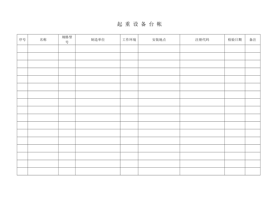 起重设备使用台帐.doc_第1页