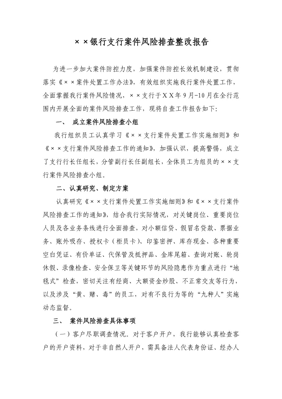 银行支行案件风险排查整改报告.doc_第1页